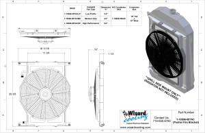 Wizard Cooling Inc - 1940-1941 Chevrolet Street Rod (AC CONDENSER w/ Bracket mounted HIGH PERFORMANCE PUSHER Fan) - 10506-007ACHP - Image 2