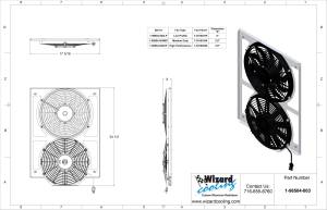 Wizard Cooling Inc - 1933-1935 Ford Truck & 1933-1934 Car (BRACKET w/ HIGH PERFORMANCE & MEDIUM DUTY FANS) - 98504-003HP - Image 2