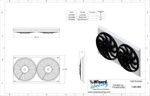 Wizard Cooling Inc - 1959-1960 Chevrolet Bel Air/ Impala (15.5" Core) SHROUD w/ HIGH PERFORMANCE FANS - 281-002HP - Image 4