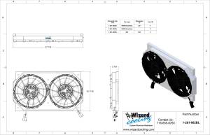 Wizard Cooling Inc - 1959-1960 Chevrolet Bel Air/ Impala (15.5" Core) SHROUD w/ BRUSHLESS FANS - 281-002BL - Image 4