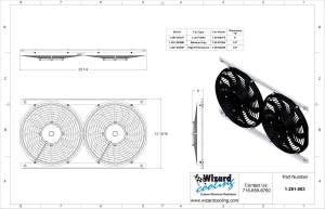 Wizard Cooling Inc - 1959-1960 Chevrolet Bel Air/ Impala (15.5" Core) BRACKET w/ HIGH PERFORMANCE FANS - 281-003HP - Image 2