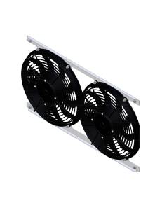 Wizard Cooling Inc - 1959-1960 Chevrolet Bel Air/ Impala (15.5" Core) BRACKET w/ LOW PROFILE FANS - 281-003LP - Image 1