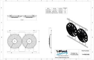 Wizard Cooling Inc - 1966-1967 Lincoln (BRACKET w/ HIGH PERFORMANCE FANS) - 41003-003HP - Image 2