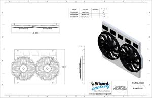 Wizard Cooling Inc - 1961.5- 1963 Ford Thunderbird (SHROUD w/ HIGH PERFORMANCE FANS) - 1630-002HP - Image 4