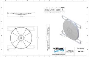 Wizard Cooling Inc - 1968-69 Ford Gran Torino, 1963-1969 Fairlane & 1966-70 Falcon (BRACKET w/ LOW PROFILE FAN) - 411-001LP - Image 3