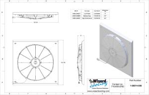 Wizard Cooling Inc - 1955-1956 Ford Fairlane / Victoria (SHROUD w/ LOW PROFILE FAN) - 98514-008LP - Image 2