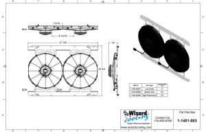 Wizard Cooling Inc - 1985-97 Ford F-Series & Bronco (BRACKET w/ HIGH PERFORMANCE FANS) - 1451-003HP - Image 2