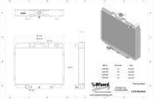 Wizard Cooling Inc - 1967-69 FORD Fairlane Aluminum Radiator (24" Wide, Manual, 2.25" thick core) - Image 2