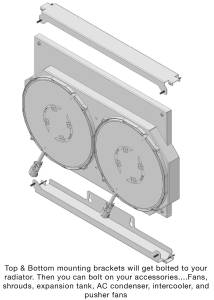 Wizard Cooling Inc - 1973-1993 Chevrolet Trucks Aluminum Radiator (21.5" tall) W/ BRUSHLESS Fans Options - 716-112LSBLACXXIN - Image 4