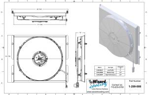 Wizard Cooling Inc - 1963-66 Ford/Mercury Mustang/Falcon/Comet (SHROUD w/ LOW PROFILE FAN) - 259-008LP - Image 3