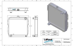 Wizard Cooling Inc - 1955-1957 Ford Thunderbird Aluminum Radiator - 1629-200 - Image 2