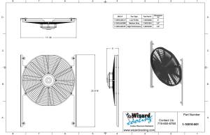 Wizard Cooling Inc - 1933 Chevrolet Car & Truck CUSTOM (BRACKET w/ LOW PROFILE FAN) - 10510-001LP - Image 2