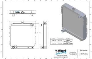 Wizard Cooling Inc - 1955-1957 Ford Thunderbird Aluminum Radiator - 1629-210 - Image 2