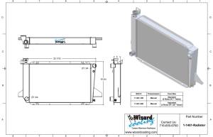 Wizard Cooling Inc - 1985-97 Ford F-Series & Bronco Aluminum Radiator (V8 M/T) - 1451-100 - Image 6