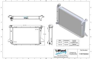 Wizard Cooling Inc - 1985-97 Ford F-Series & Bronco Aluminum Radiator (V8 A/T) - 1451-210 - Image 6