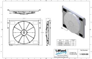 Wizard Cooling Inc - 1955-1957 Ford Thunderbird (SHROUD w/ MEDIUM DUTY FAN) - 1629-008MD - Image 2