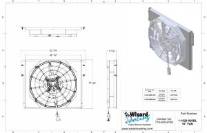 Wizard Cooling Inc - 1955-1957 Ford Thunderbird (SHROUD w/ BRUSHLESS FAN) 300watt - 1629-008BL300 - Image 2