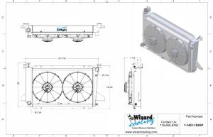 Wizard Cooling Inc - 1985-97 Ford F-Series & Bronco (1" Tubes, M/T, High Performance Fan) -1451-102HP - Image 3