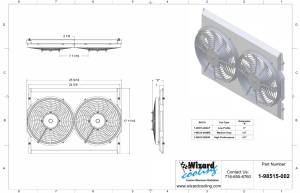 Wizard Cooling Inc - 1957-1959 Ford Fairlane (SHROUD w/ HIGH PERFORMANCE FANS) - 98515-002HP - Image 2