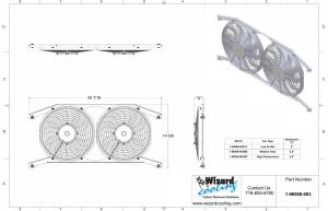 Wizard Cooling Inc - 1961-1964 Ford Truck (BRACKET w/ HIGH PERFORMANCE FAN) - 98508-003HP - Image 2