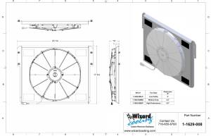 Wizard Cooling Inc - 1955-1957 Ford Thunderbird (SHROUD w/ MEDIUM DUTY FAN) - 1629-008MD - Image 2