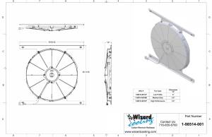 Wizard Cooling Inc - 1955-1956 Ford Fairlane / Victoria (BRACKET w/ HIGH PERFORMANCE FAN) - 98514-001HP - Image 2