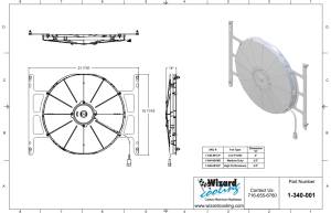 Wizard Cooling Inc - 1967-1969 Ford Mustang MERCURY Cougar (BRACKET w/ LOW PROFILE FAN) - 340-001LP - Image 2