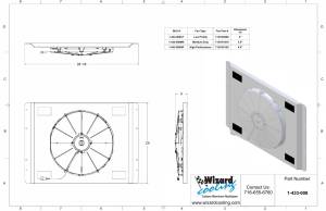 Wizard Cooling Inc - 1966-1979 Ford F Series/ 1978-79 Bronco (SHROUD w/ LOW PROFILE FAN) - 433-008LP - Image 2