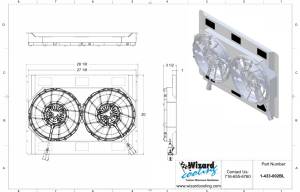 Wizard Cooling Inc - 1966-1979 Ford F Series/ 1978-79 Bronco (SHROUD w/ BRUSHLESS FANS) - 433-002BL - Image 2