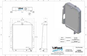 Wizard Cooling Inc - 1940 GMC Truck Aluminum Radiator - 80508-210 - Image 2