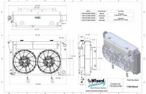 Wizard Cooling Inc - 26.25" Various GM Applications Aluminum Radiator (LS SWAP, BRUSHLESS Fan Options) - 562-202LSBLACINXX - Image 2