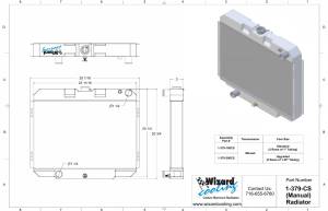 Wizard Cooling Inc - 1967-1970 Ford Mustang (24" Wide Core) Coyote Swap Aluminum Radiator - 379-100CS - Image 2