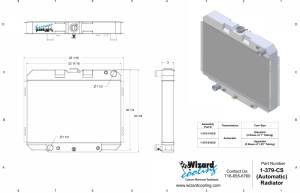 Wizard Cooling Inc - 1967-1970 Ford Mustang (24" Wide Core) Coyote Swap Aluminum Radiator - 379-210CS - Image 2