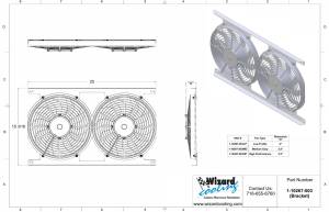 Wizard Cooling Inc - 1961-1963 Bel Air/Impala (Bracket w/ Low Profile Fans) - 10267-003LP - Image 2