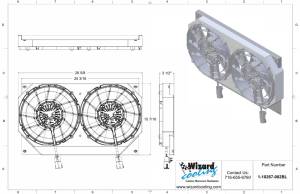 Wizard Cooling Inc - 1961-1963 Bel Air/Impala (Shroud w/ Brushless Fans) - 10267-002BL - Image 2