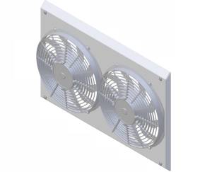 1961-63 Chevrolet Bel Air/Impala (283 w/AC & 17.50" Tall) Shroud w/ Low Profile Fans - 10272-002LP