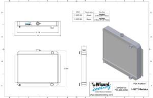 Wizard Cooling Inc - 1961-63 Chevrolet Bel Air/Impala (283 w/AC & 17.50" Tall Core) Aluminum Radiator - 10272-100 - Image 2