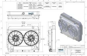 Wizard Cooling Inc - 1966-1969 26" (B/B) Mopar Applications Aluminum Radiator (w/ BRUSHLESS FAN PACKAGE & EXPANSION TANK) - 1640-212BLX - Image 3