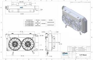 Wizard Cooling Inc - 1970-1981 Pontiac Firebird / Trans AM (27.25" Core) LS Swap (Supercharged) Complete Radiator & Cooling System - 477-202LSBLXXINAC - Image 2