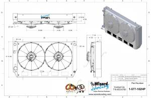 Wizard Cooling Inc - 1972-1996 Jaguar XJS (V12) Aluminum Radiator w/ Fans (INCLUDES WIRING KIT) - 577-102HP - Image 2