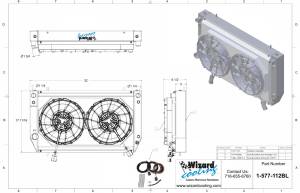 Wizard Cooling Inc - 1972-1996 Jaguar XJS (V12) Aluminum Radiator w/ Fans (INCLUDES WIRING KIT) - 577-112BL - Image 3