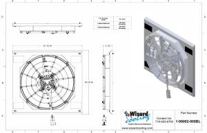 Wizard Cooling Inc - 1955-1959 Chevrolet Trucks (SHROUD w/ BRUSHLESS FAN) - 99002-008BL300 - Image 2