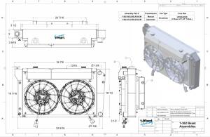 Wizard Cooling Inc - 1966-1974 Oldsmobile Cutlass (+ other cars from 1966-90) AT Aluminum Radiator (SUPERCHARGED LS SWAP, BRUSHLESS) - 362-212LSBLXXINAC - Image 2