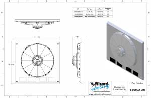 Wizard Cooling Inc - 1955-1959 Chevrolet Trucks (SHROUD w/ HIGH PERFORMANCE FAN) - 99002-008HP - Image 2