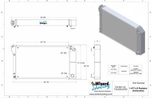 Wizard Cooling Inc - 1970-1981 Pontiac Firebird / Trans AM Aluminum Radiator (27.25" Wide Core) Aluminum Radiator (LS Swap) - 477-110LS - Image 2