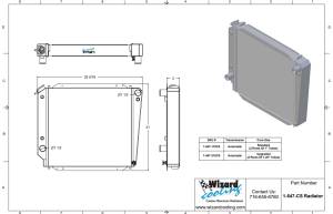 Wizard Cooling Inc - 1966-1977 Ford Bronco (Coyote Swap) Aluminum Radiator - 547-210CS - Image 3