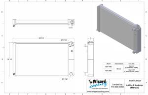 Wizard Cooling Inc - 28.25" Various GM Applications Aluminum Radiator (LT SWAP OPTIONS) - 361-100LT - Image 2