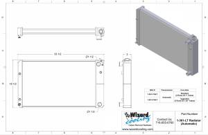 Wizard Cooling Inc - 28.25" Various GM Applications Aluminum Radiator (LT SWAP OPTIONS) - 361-110LT - Image 2