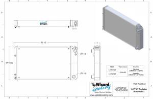 Wizard Cooling Inc - 1970-1981 Pontiac Firebird / Trans AM (27.25" Wide Core) Aluminum Radiator (LT Swap) - 477-110LT - Image 2