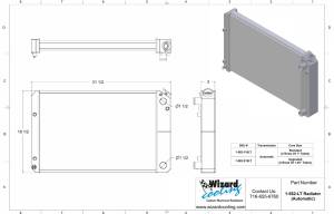 Wizard Cooling Inc - Wizard Cooling - 26.25" Various GM Applications Aluminum Radiator (LT SWAP) - 562-110LT - Image 2